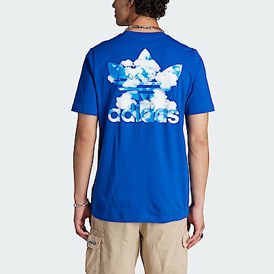 Adidas TS Cloud Tee IL5154 男 短袖 上衣 T恤 亞洲版 經典 三葉草 寬鬆 純棉 藍