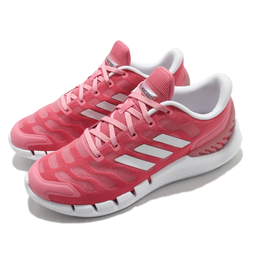 adidas 慢跑鞋 Climacool Ventania 女鞋 愛迪達 輕量 透氣 舒適 避震 路跑 粉 白 FZ1747