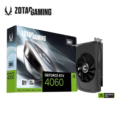 ZOTAC 索泰 GAMING GeForce RTX 4060 8GB SOLO 顯示卡 (ZT-D40600G-10L)