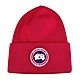 CANADA GOOSE 北極圈地形圓標LOGO純羊毛毛帽(紅) product thumbnail 1