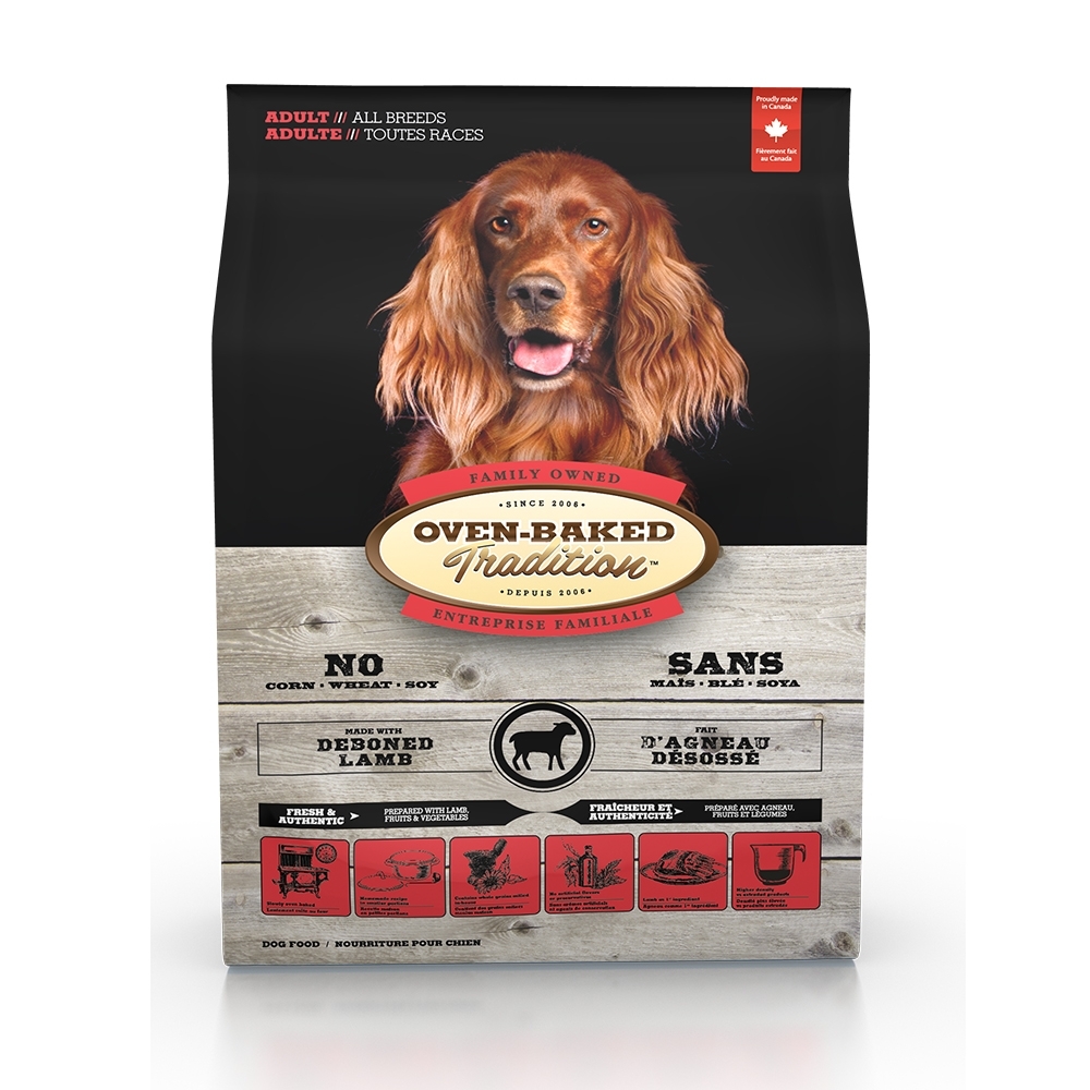 加拿大OVEN-BAKED烘焙客-成犬草飼羊-原顆粒 11.34kg(25lb)(購買第二件贈送寵物零食x1包)