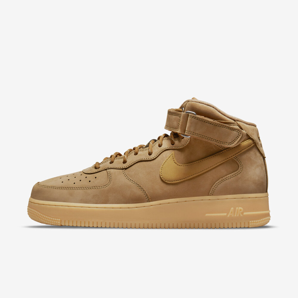 Nike Air Force 1 Mid '07 WB [DJ9158-200] 男 休閒鞋 經典 中筒 魔鬼氈 黃褐