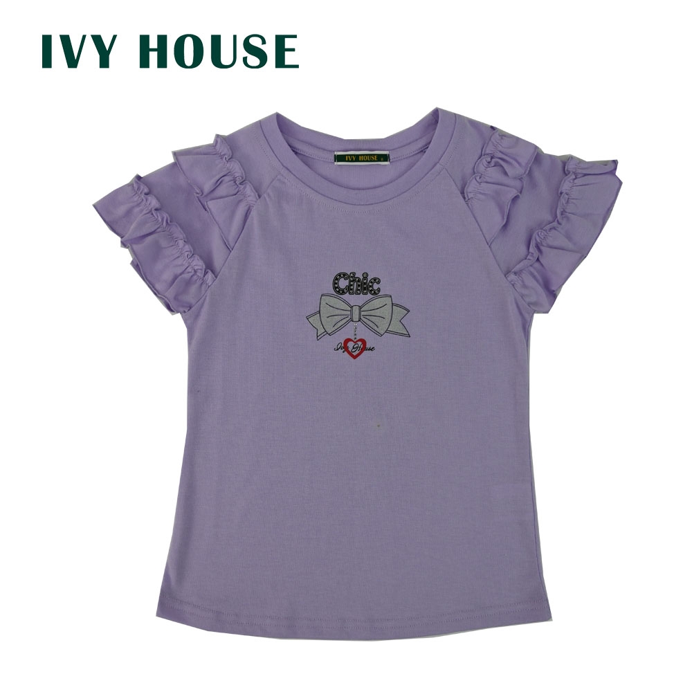 IVY HOUSE常春藤 抗紫外線涼感印花燙鑽女童T恤231802(110cm~160cm)台灣製