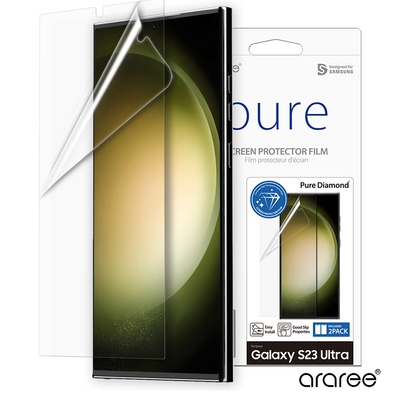 Araree 三星 Galaxy S23 Ultra 抗衝擊螢幕保護貼(2片裝)