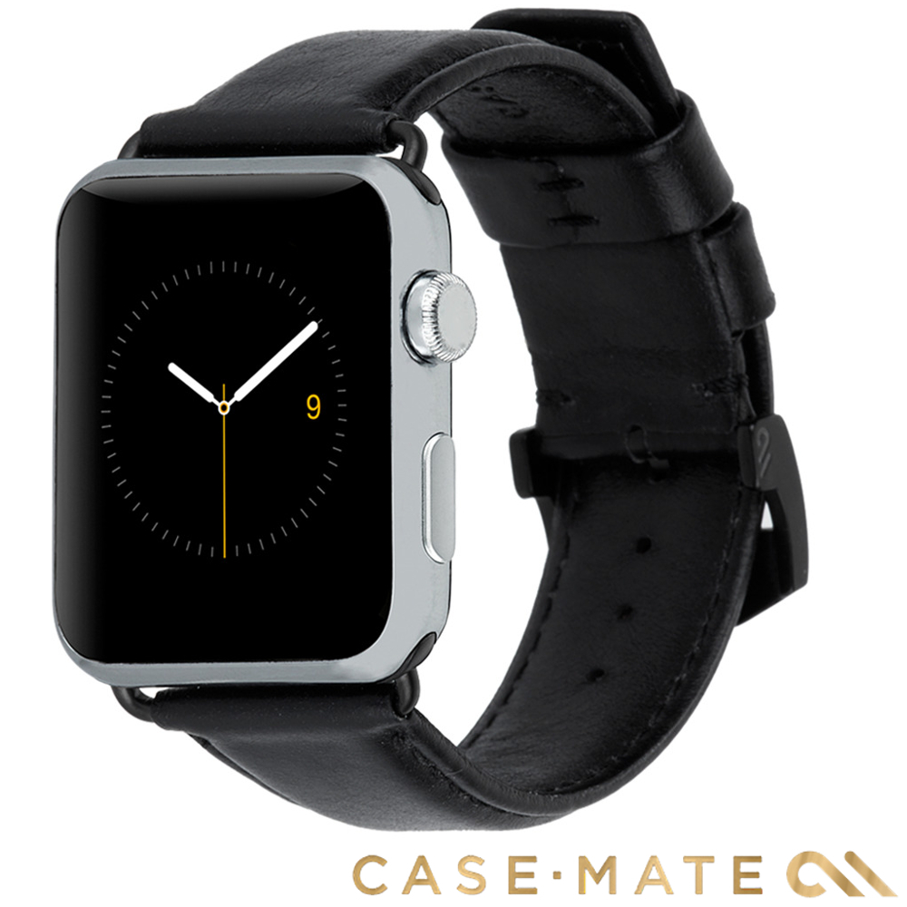 美國Case-Mate AppleWatch Series4 44/42mm小牛皮錶帶-黑