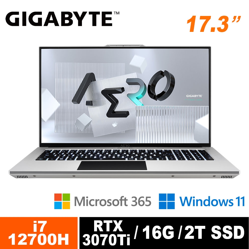 技嘉 GIGABYTE AERO 17 XE5-73TW738HQ 17.3吋筆電 (i7-12700H/RTX 3070Ti/16G/2TB SSD)