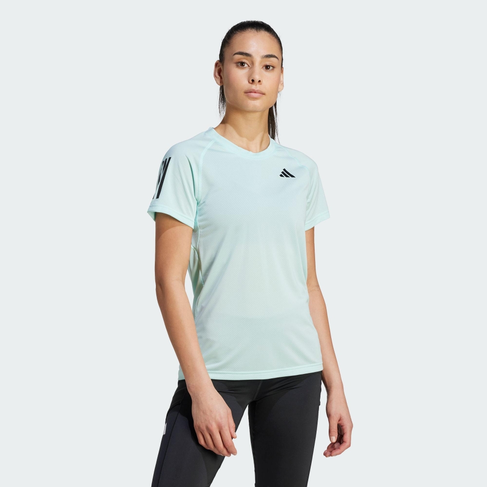 adidas 愛迪達 上衣 女款 短袖上衣 運動 網球 TENNIS CLUB 亞規 綠 IA8354