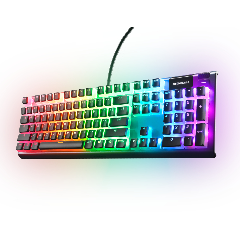 SteelSeries 賽睿 PRISMCAPS 通用雙色 PBT 英文布丁鍵帽-黑色