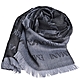 EMPORIO ARMANI 義大利製品牌LOGO圖騰混羊毛造型圍巾(黑/灰系) product thumbnail 1
