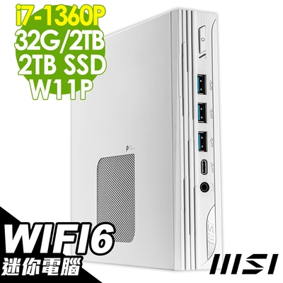 MSI 微星 PRO DP10 13M-005TW(i7-1360P/32G/2TB HDD+2TB SSD/W11P)