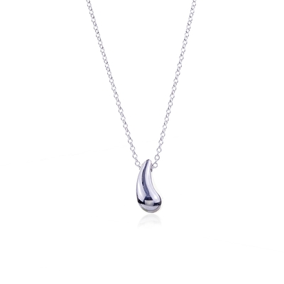 二手品 Tiffany&Co. 水滴造型925純銀項鍊