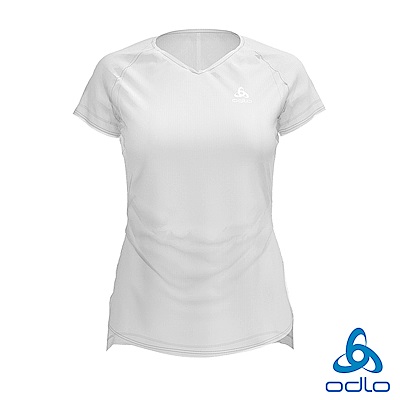 Odlo 女 銀離子抗菌 抗UV CERAMICOOL 短T-SHIRT 白