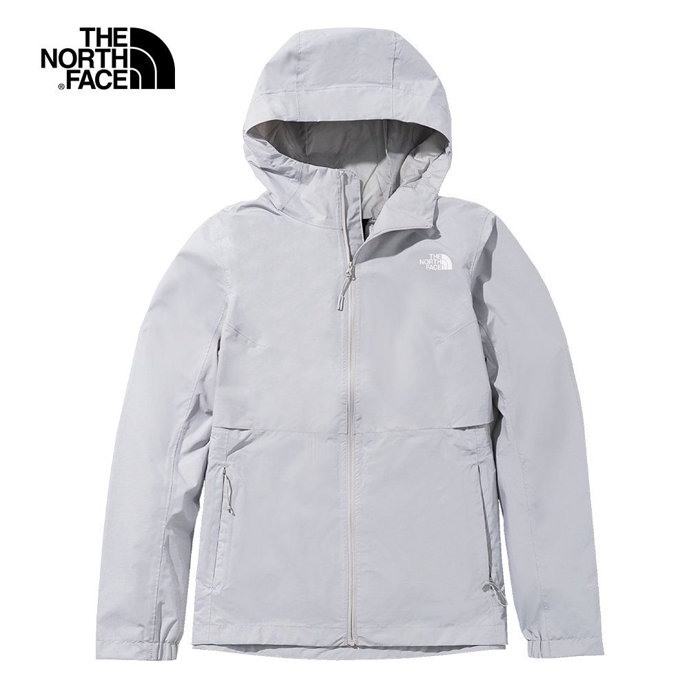 The North Face 女 防潑水衝鋒外套 麻白-NF0A49B9DYX