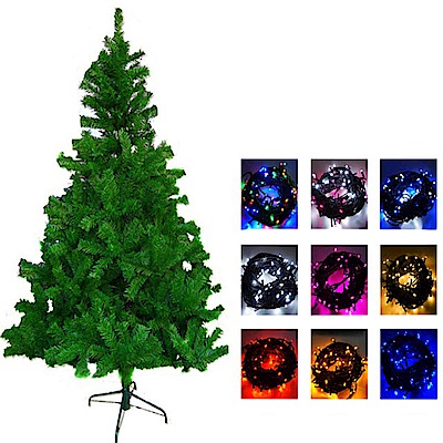 摩達客 7尺豪華版綠聖誕樹(不含飾品)+100LED燈2串附控制器