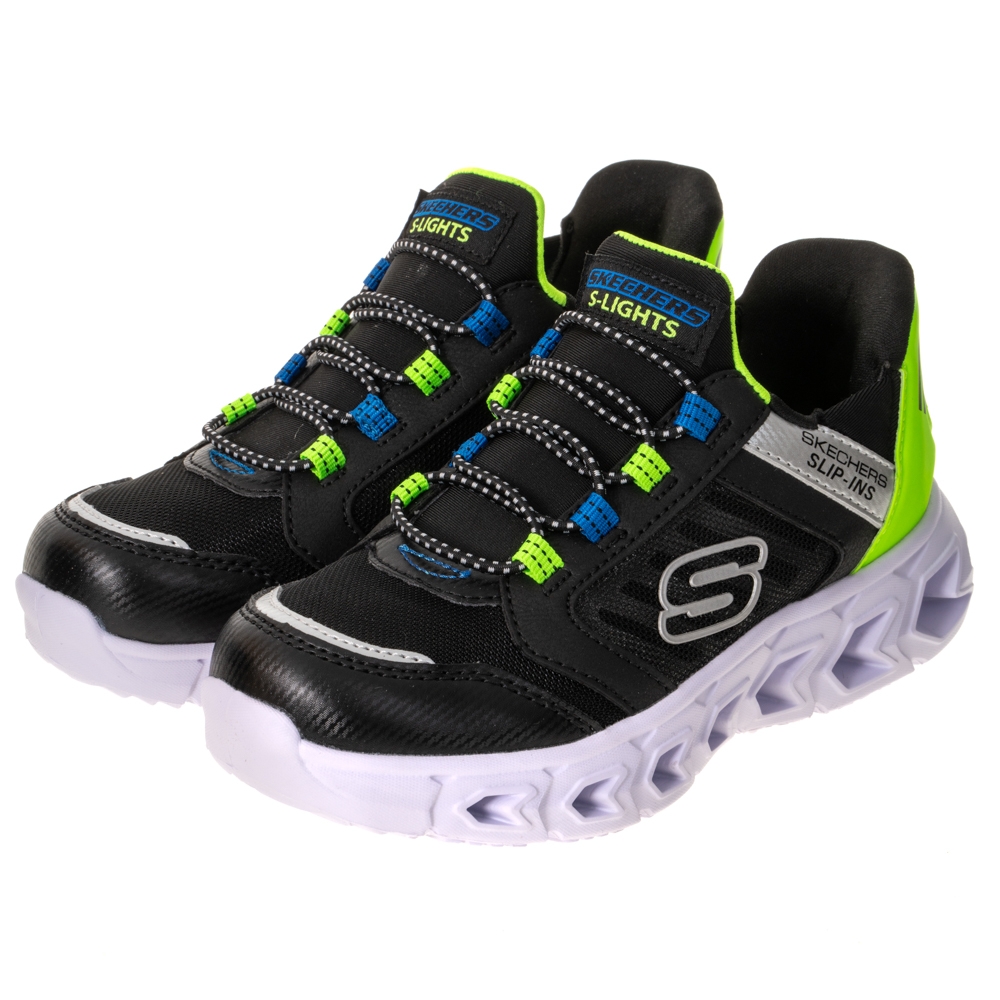 SKECHERS 男童系列 燈鞋 瞬穿舒適科技 HYPNO-FLASH 2.0 - 403843LBKLM