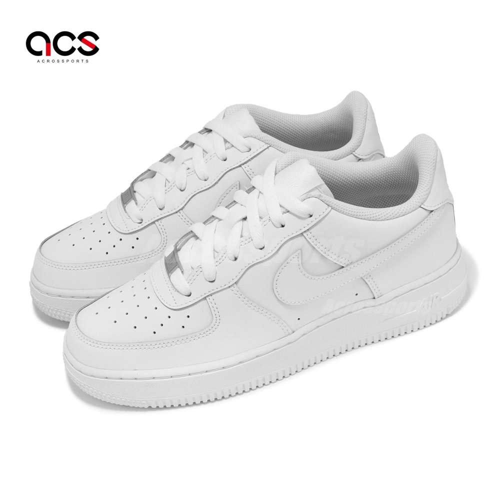 Nike 休閒鞋 Air Force 1 LE 大童 女鞋 全白 白 AF1 百搭 經典  FV5951-111