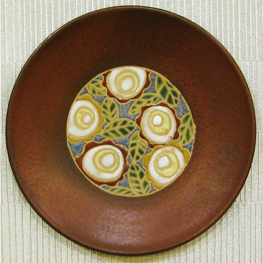 開運手拉坯陶板圓盤掛畫50*50cm