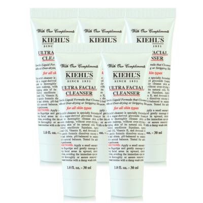 *KIEHLS契爾氏 冰河保濕潔面乳30ml*5 (正統公司貨)