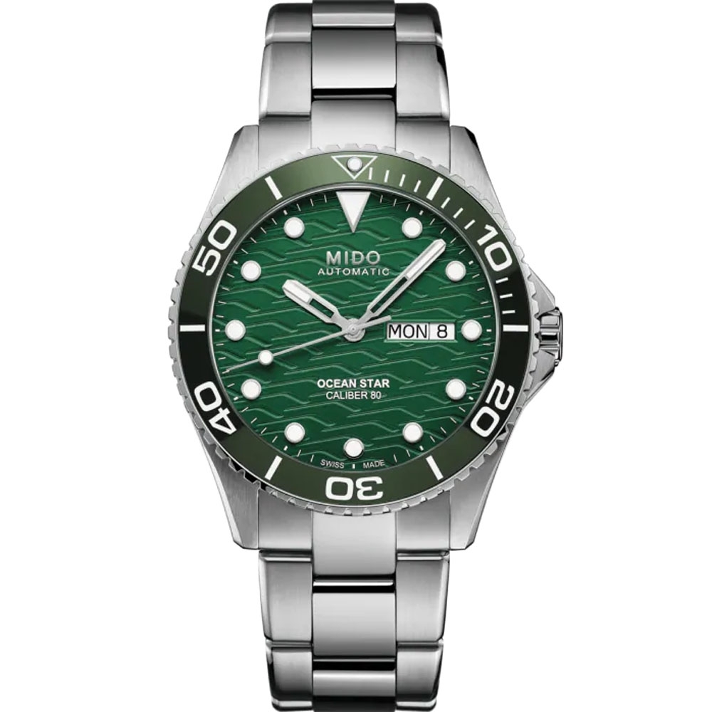 MIDO 美度 海洋之星 廣告款陶瓷潛水錶(M0424301109100)-綠42.5mm