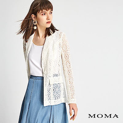 MOMA 車骨蕾絲西裝外套