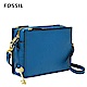 FOSSIL CAMPBELL真皮多夾層立體小方包-天藍色 ZB7264965 product thumbnail 1
