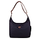 LONGCHAMP  Le pliage 尼龍拉鍊斜背包(深紫)大 product thumbnail 1