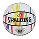SPALDING 大理石系列彩虹#7橡膠籃球#40646-室內外 7號球 斯伯丁 SPA84397 白彩色 product thumbnail 1