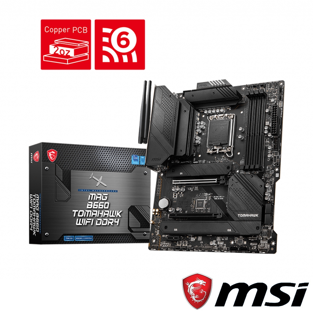 MSI微星 MAG B660 TOMAHAWK WIFI DDR4 主機板