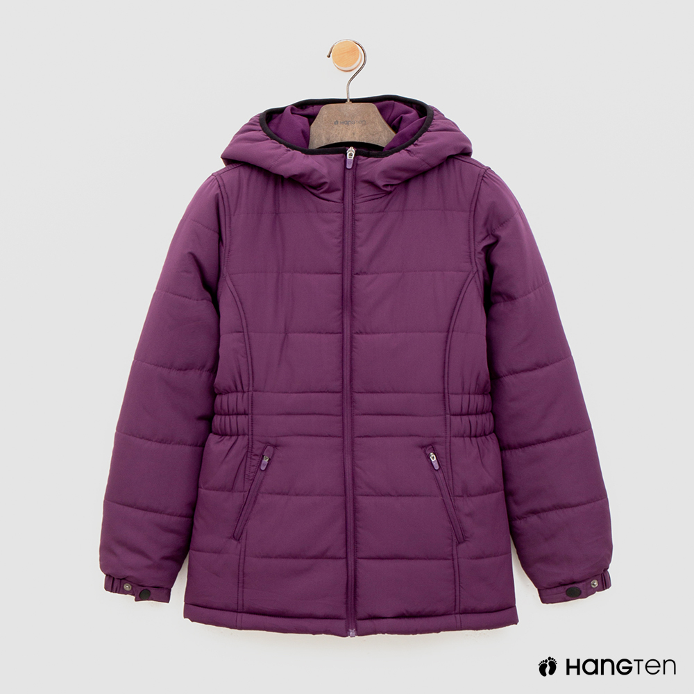 Hang Ten - 女裝 - ThermoContro-縮腰立領連帽外套-紫
