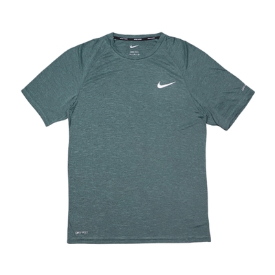 Nike 短袖上衣 New Heather Tee 男款 藍綠 防曬 抗UV 速乾 短T 運動上衣  NESSB658-339