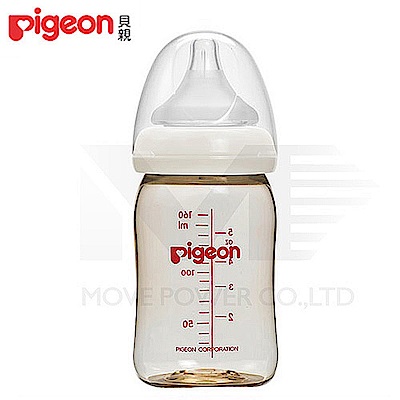 【任選】日本《Pigeon 貝親》母乳實感PPSU寬口奶瓶-白【160ml】