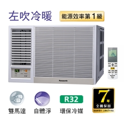 Panasonic國際2-4坪變頻冷暖左吹窗型冷氣 CW-R22LHA2