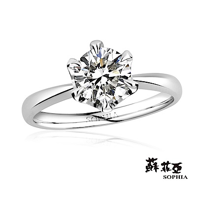 (無卡分期12期) 蘇菲亞SOPHIA 求婚戒-經典六爪1.00克拉鑽戒