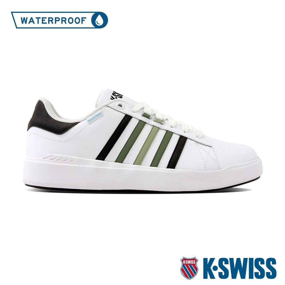 K-SWISS Pershing Court Light DS WP防水運動鞋-男-白/綠/黑