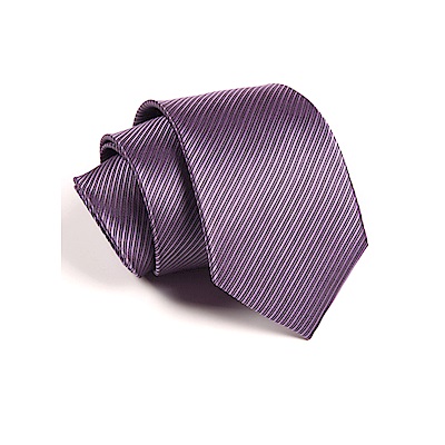 拉福 防水領帶8cm寬版領帶拉鍊領帶(兒童紫)
