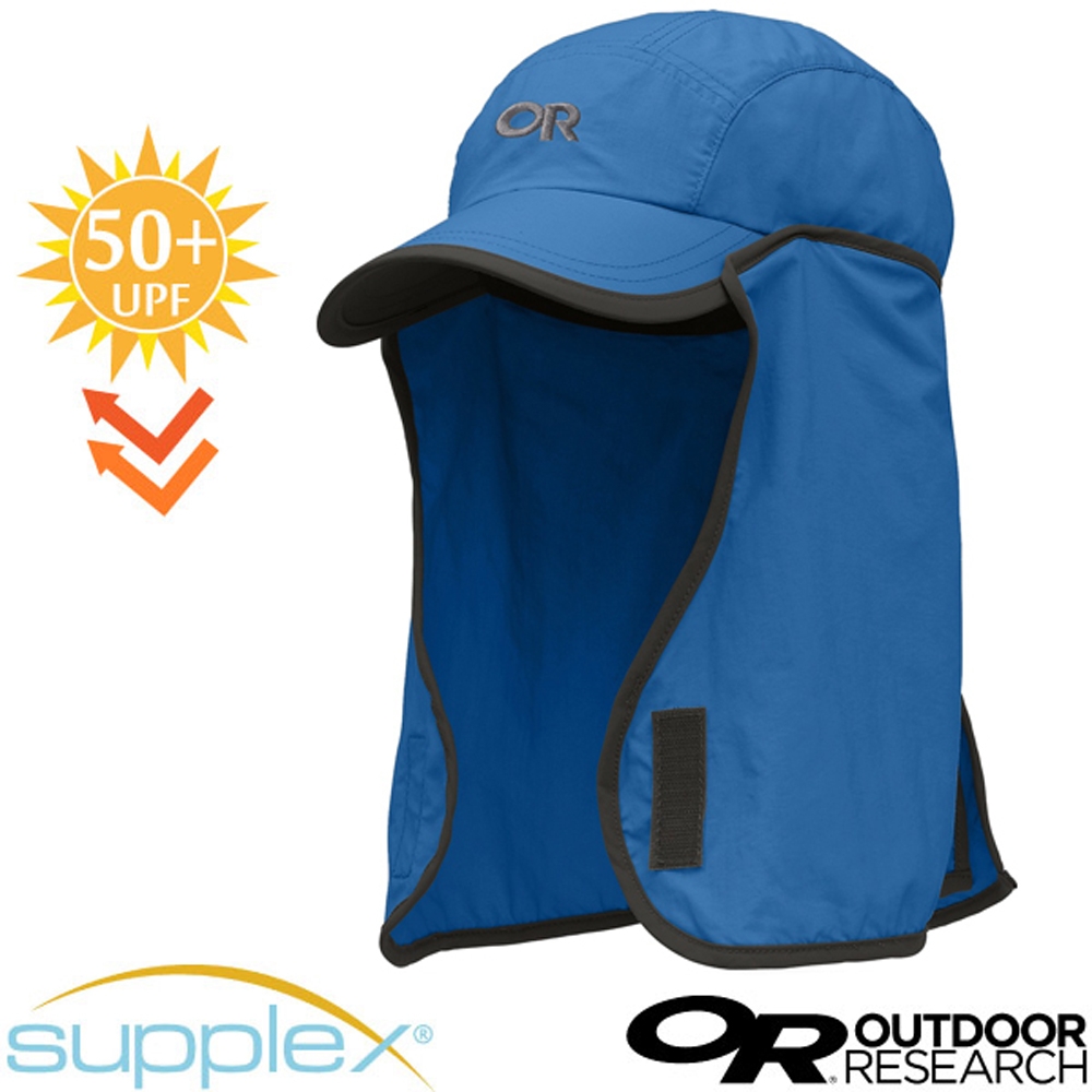 Outdoor Research SUN RUNNER CAP 兒童款 UPF50+ 抗紫外線透氣護頸帽_深藍