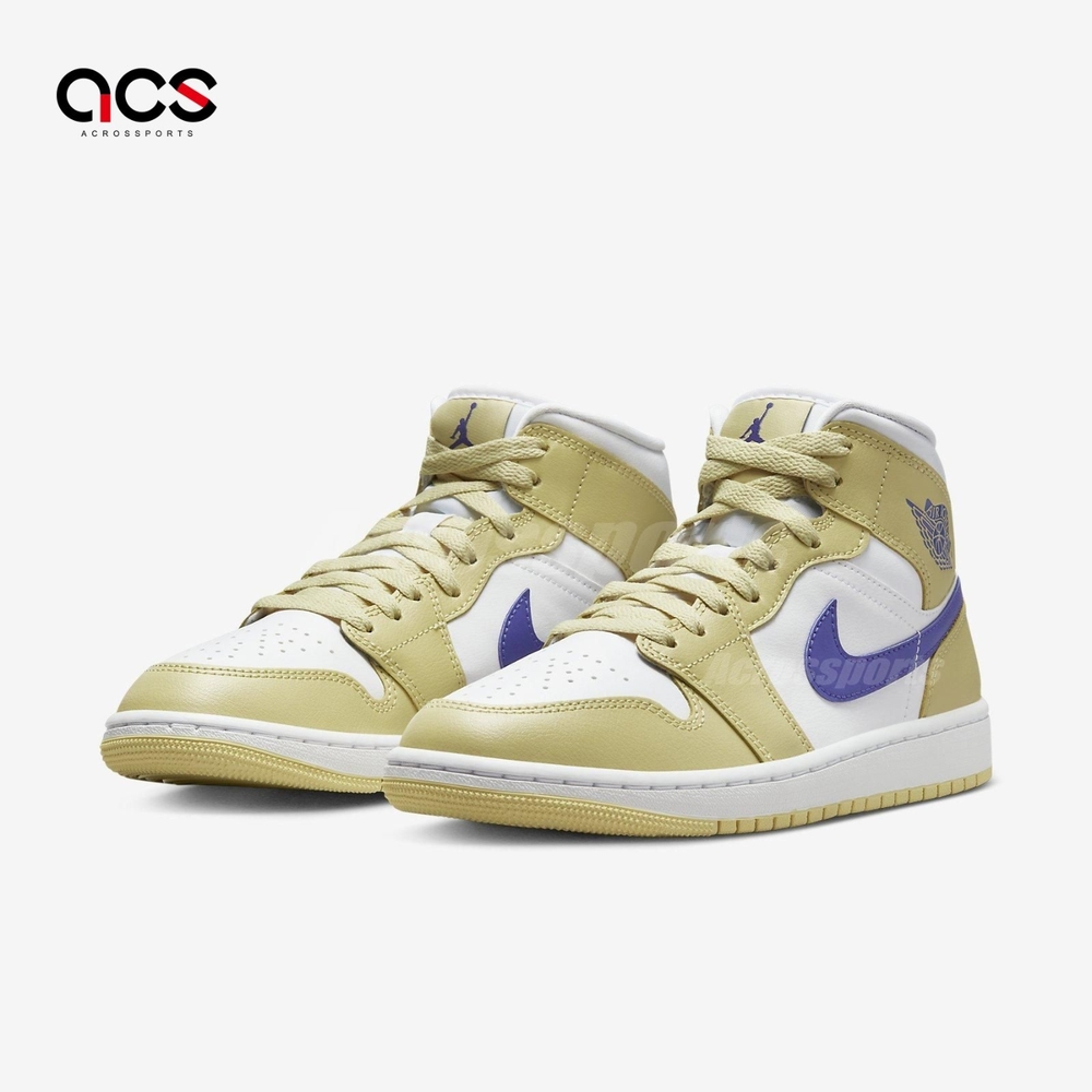 Nike Wmns Air Jordan 1 Mid 女鞋男鞋AJ1 青檸綠藍休閒鞋喬丹1代BQ6472