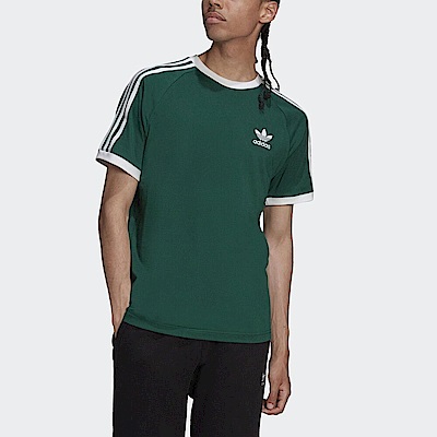 Adidas 3-stripes Tee [HE9546] 男 短袖 上衣 T恤 運動 休閒 修身 舒適 愛迪達 綠