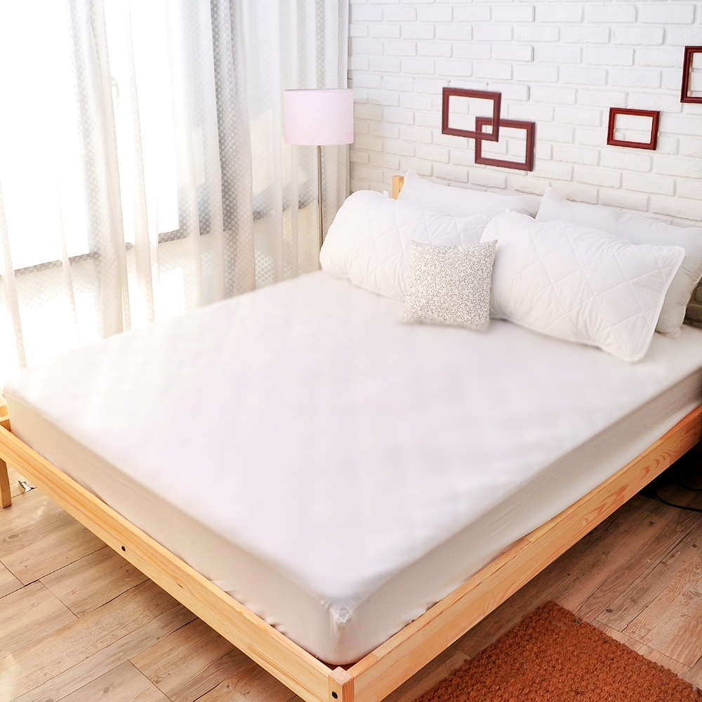 亞曼達Amanda 100%防水透氣抗菌保潔墊 -床包式雙人 (白色)