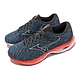 Mizuno 慢跑鞋 Wave Rider 26 男鞋 藍 灰 超寬楦 避震 ENERZY中底 路跑 美津濃 J1GC2204-51 product thumbnail 1