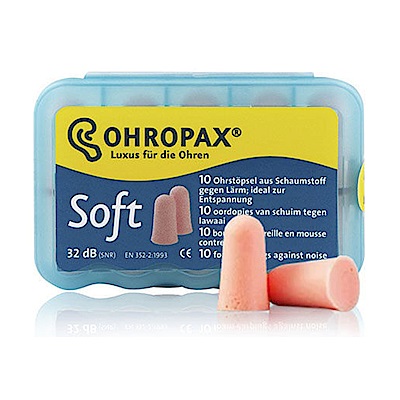 【Ohropax】Soft 隔音消音抗噪舒適耳塞 德國原裝進口 CE歐盟認證