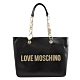 MOSCHINO LOVE系列LOGO菱格紋托特包(黑) product thumbnail 1