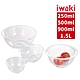 【iwaki】日本品牌耐熱玻璃料理調理碗四入組(250ml+500ml+900ml+1.5L) product thumbnail 1