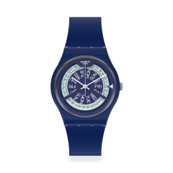 SWATCH Gent 原創系列手錶N-IGMA NAVY 時光行者-藍(34mm)