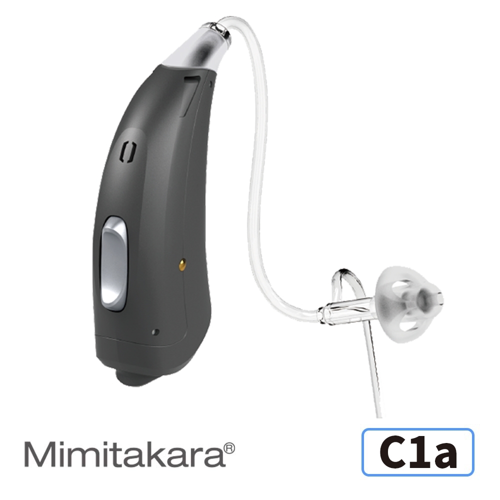 Mimitakara耳寶 數位12頻耳掛式高功率氣導式助聽器C1a-硝光黑