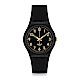 Swatch 原創系列 GOLDEN TAC 黑色金艷手錶-34mm product thumbnail 2