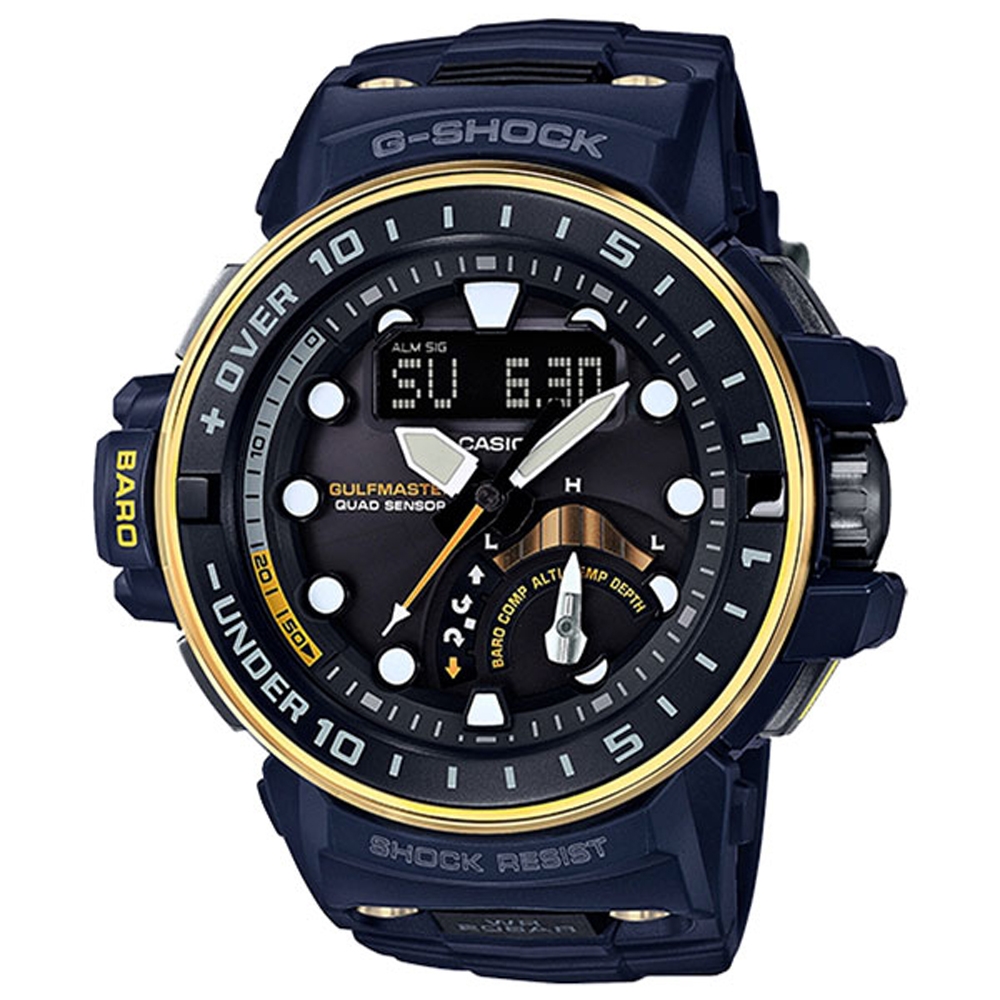 CASIO G-SHOCK 七海武士時尚運動錶-GWN-Q1000NV-2ADR