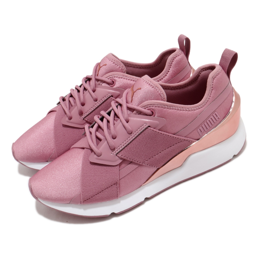 Puma 休閒鞋 Muse X-2 Metallic 女鞋 繆斯女神 舒適 簡約 球鞋穿搭 粉 金 37083808