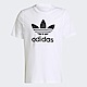 Adidas trefoil T-shirt H06644 男女 短袖 上衣 T恤 運動 休閒 愛迪達 白 product thumbnail 1