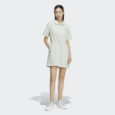 ADIDAS LT DRESS 三葉草 女連身洋裝-綠-IK8631